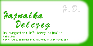 hajnalka delczeg business card